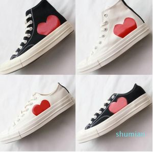 2021 Fashion High Top Sneakers Black Red Big Eyes Calçados Casuais Mulheres Homens Treinadores Clássicos Designer Zapatos 36-44