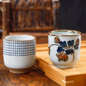 100 / 200ml 일본식 손으로 그린 ​​세라믹 커피 컵 물 컵 원래 머그잔 요리 Clinkware 레스토랑 식기