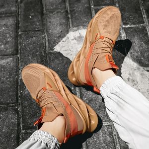 Partihandel 2021 Ankomst Sport Running Skor Mens Kvinnor Triple Grön Alla Orange Bekväma Andas utomhus Sneakers Storlek 39-46 Y-9016