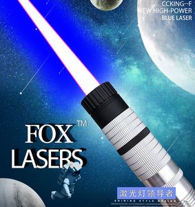 Foxlasers-Blue Laser Latarka 8W/8000MW 445-450NM Laser MW Light Can Focus/Zoom Wysoka jasność Sprzęt zewnętrzny 21700 Bateria doładowa