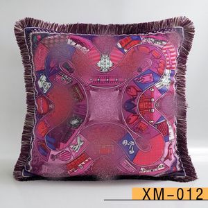 Luxury pillow case designer Signage tassel 15 Chain rope geometry patterns printting pillowcase cushion cover size 45*45cm for 4 seasons new home decorative gift