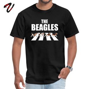 Os beagles paródia tops camiseta plain rodada colarinho elegante Valência manga inverno soldado homens t-shirts personalizado T-shirts 210714