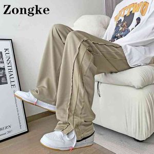 Zongke arbetskl￤der m￤n byxor khaki kinesisk storlek 3xl svett byxor f￶r m￤n mode baggy kl￤der 2022 v￥ren nyanl￤nda y220308