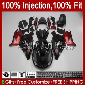 Injection Body For KAWASAKI NINJA ZX 14R 14 R ZZR 1400 CC 2006 2007 2008 2009 2010 2011 4No.119 ZZR1400 ZZR-1400 06-11 ZX-14R ZX14R 06 07 08 09 10 11 OEM Fairing glossy red