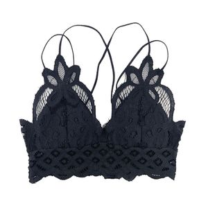 Frauen aushöhlen Bralette einfarbig Schönheit zurück Spitze Unterwäsche Sexy Weste weiblich hinzufügen Pad Wireless BH nahtlose Dessous 210728