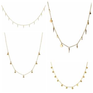 Roxi minimalism runda nitar små pärlor 925 sterling silver kvinnor clavicle halsband elegant hänge halsband smycken kedjor 210721