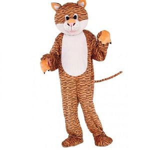 Performance Tiger Mascot Traje Halloween Natal Fantasia Festa Animal Cartoon Personagem Personagem Outfit Terno Adultos Mulheres Homens Vestido Carnaval Unisex Adultos