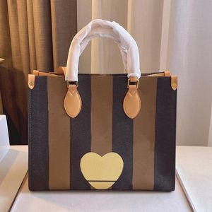 Single Quality Crossbody Mummy Bag Large Stripes Tote Handbag Classic Old Flower Shopping Bags Long Starp