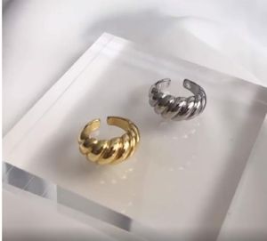 Кластерные кольца 2021 ежедневная мода Круассант Форма 18K Золото покрыта для женщин открытые указательные украшения для вечеринок