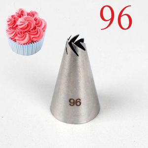 Cake Tools #96 10Pcs Cream Nozzles Stainless Steel Pastry Icing Piping Decorating Cupcake Tips Baking Accessories