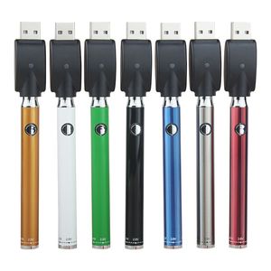 예열 Evod 배터리 바닥 트위스트 수동 예열 VV 380mAh 510 CE3 두꺼운 오일 카트리지를위한 USB 충전기가있는 스레드 펜