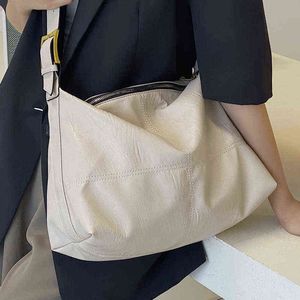 Shopping Bags Large White Shoulder Female Big Size Quilted Crossbody Luxury Soft Leather Handbags Women s Brand Messenger 220314