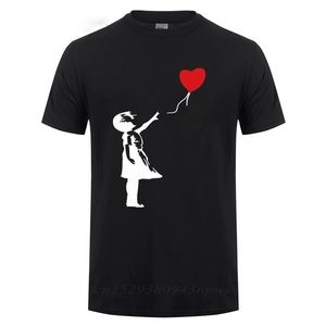 Floating Balloon Guys Banksy Theres Hope Fashion T Shirt For Men Male Short Sleeve O Neck Cotton Casual T-Shirt Tshirt 210714