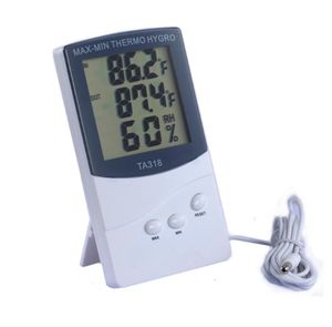 TA318 de Alta Qualidade Digital LCD Interior / Ao Ar Livre Termômetro Higrômetro Higrômetro Temperatura Thermo Hygro Meter SN3322