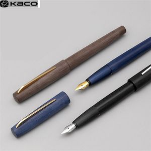Kaco Fountain Pen Kacogreen EF Hooded Nib Smooth Writing Exchangeable Ink Cartridge Classic Colorful Gift Set Package 211025