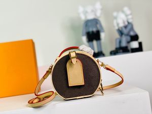 Ladies Brand Bag Letters Presbyopia okrągła przekątna torba jagnięcy mini zamek skórzany projektant torebek portfela