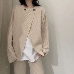 spring outside the sweater is fairy female easy web celebrity languid lazy wind cardigan coat women knitting 210423