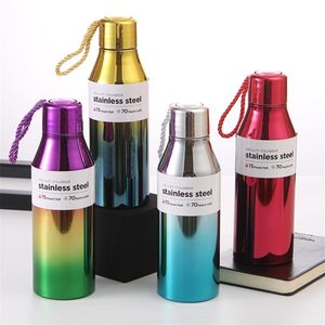 Slim Bottle Sports Tumbler Travel Mug Water Cup 17oz/500ml Skinny 18/8 Stainless Steel Insulated Vacuum 2-wall Thermal Glass Pen-shape Straight