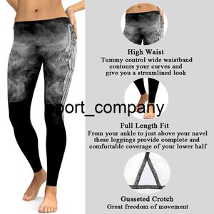 Leggings Kvinnor Gymbyxor Black ActiveWear Sexiga ängelvingar i rök Sportkläder Tights Running Leggings 2022
