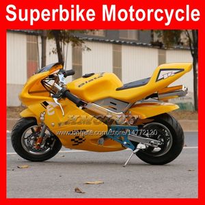 2-Stroke Mini Motorcycle Sports Small Scooter Locomotive Motobike moto bike hand Start Autobike 49CC/50CC Gasoline Autocycle Kart Children Racing Real Motorbike