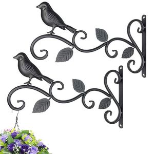 Wholesale hanging brackets for bird feeders for sale - Group buy Hooks Rails XC Iron Hanging Bracket Wall Hook Plant Hanger For Bird Feeder Lanterns Flower Brackets Wind Chime Indoor Outdoor Decoration