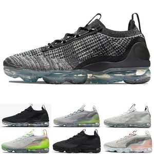 Scarpe da corsa da uomo FK Fly knit 2021 Nero Antracite Cushion Triple White Pure Platinum Metallic Silver Oatmeal Chilly Blue Neon scarpe da ginnastica da donna sneakers chaussures