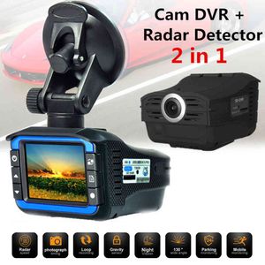 Samochód DVR 2IN1 Full HD 720P DVR Kamera angielsko-rosyjski radar dwujęzyczny prędkościomierz Auto Video Recorder Dash Cam z rejestratami samochodowymi G-Sensor