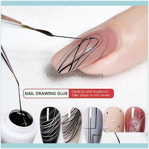 Salon Health BeautyColors 20g Nail Art Stretch Painted Borsted Lim Diy Spider levererar White Black Gold TSLM1 Kits Drop Leverans 2021 5GS