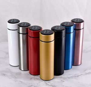 Thermos intelligente in acciaio inossidabile Bottiglia di visualizzazione della temperatura Boccette per vuoto Boccette per auto da viaggio Zuppa di caffè Bottiglie d'acqua