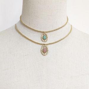 Chokers 2022 Summer Fashion Moda clássica de aço inoxidável de aço elementos de colar de miçangas cruzadas de joias pingentes para casais por atacado