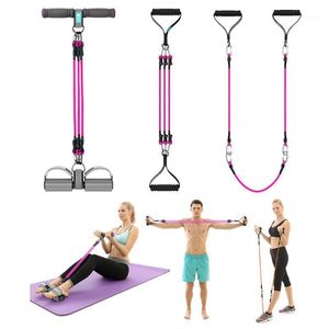 Widerstandsbänder Multifunktions-Sit-up-Fitness-Bauchtrainer Haushalt Fitnessstudio Sport Zugseile Workout elastische Gummigürtel