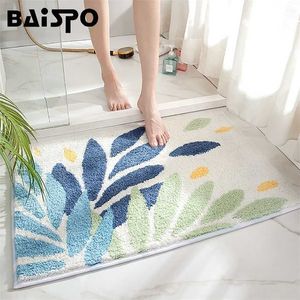 Baispo basit banyo paspas anti kayma hızlı su emme ev yatak odası oturma odası halı banyo aksesuarları 211130