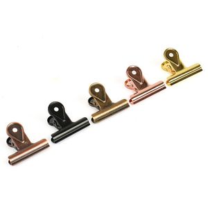 Filing Supplies Copper Binder Clips Vintage Skeleton Clips Metal Electroplating Bulldog Hinge-Clips Paper Clamps for Maps Papers Price Tags SN6261
