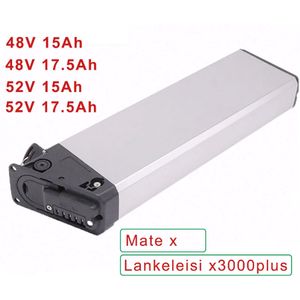 EBIKE BATTERY PACK 48V 52V 15AH 17.5AH HIDDEN LITHIUM BATTHIA FOR MATE X LANKELEISI X3000PLUS折りたたみ脂肪タイヤ電気自転車バッテリー