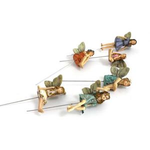 Fairy Garden - 6st Miniatyr Fairies Figurines Tillbehör för utomhus eller hus dekorationer 210728