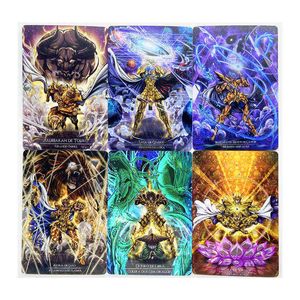 12 pçs / set Saint Seiya Laser Technology Toys Hobbies Hobby Collectibles Coleção Coleção Anime Cartões G220311