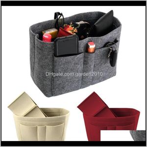 Make Up Organizer Insert Bag For Handbag Felt Multifunction Cosmetic Purse Sm Storage Bags Ftlzx I3Nru