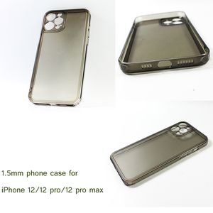 Custodie per telefoni in tinta unita antiurto da 1,5 mm Materiale TPU protettivo Qualità durevole Utilizzo della cover posteriore per iPhone 12 Pro Max 11