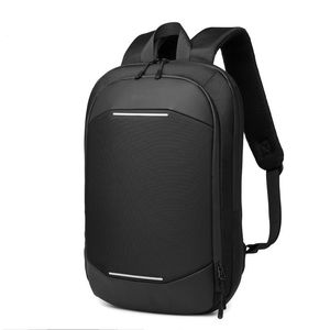 Erkek ince laptop sırt çantası 14in basit iş Oxford bez su geçirmez genişletilebilir ışık öğrenci çantası