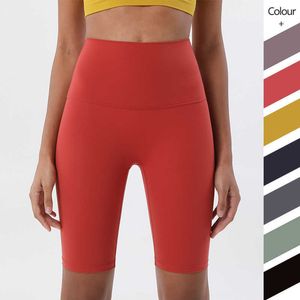 Sömlös yogar kläder shorts kör fitness yoga byxor hög midja honung persika höft fem poäng tätt gymkläder kvinnor träning leggings biker kort