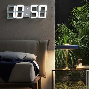 Nordic Led Clock Alarm Watch USB Charge Elektroniska Digitala Klockor Vägg Horloge 3D Dijital Saat Heminredning Kontorsbord Skrivbord Klocka