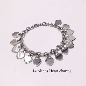 Silver Rose gold chains Women Bracelets Stainless TURN TO Heart pendant charms Pulsera letters