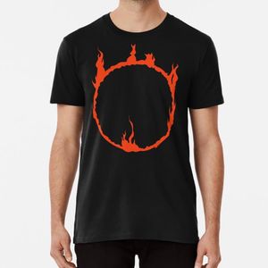Fuego De Video al por mayor-Camisetas de los hombres Signo oscuro Camiseta roja Camiseta Videojuegos Souls Shirt Gaming Geeky Bonfire