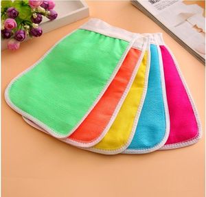 50pcs Corea Hammam Scrub Mitt Magic Peeling Guanto da bagno Spazzole Esfoliante Tan Rimozione Doccia Bagno Marocco Asciugamano Guanti A9235