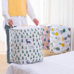 Cube Folding Large Capacity Laundry Basket Dirty Clothes Toy Quilt Storage Box Drawstring Bag Organizer Bucket Bin Picnic Baskets Stand Handle Dust Proof