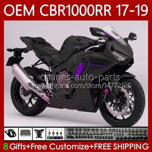 Body Kit für Honda CBR 1000 CBR1000 RR CC 2017-2019 Injektionskörper 75No.182 CBR 1000cc 1000RR CBR1000RR 17 18 19 Flat Black CBR1000CC 2017 2018 2019 OEM-Verkleidung