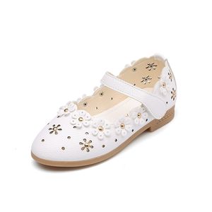 Kinder Mädchen Schuhe Prinzessin Frühling Herbst Mode PU Leder Kinder Schuhe Für Mädchen Aushöhlen Blume Schuhe Kuh Muskel Sohlen 210713