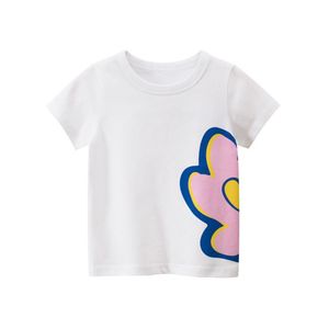 Crianças camisas de verão meninos meninas de manga curta impressão bebê criança crianças tops de algodão tees tees roupas brancas novas roupas 1150 x2