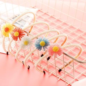 Wholesale wedding hair accessories pearls resale online - Hair Accessories Simulation Pearl Hairbands Women Korean Handmade Flower Hoops Headband Wedding Ornaments