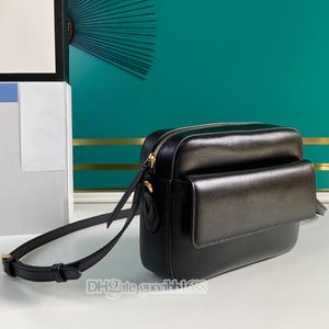 Designer Handväskor Män korsar Body Balck Messager Bag Top 7a kvalitet äkta läder kohud axel crossbody handväska lyxväskor med datumkod